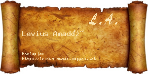 Levius Amadé névjegykártya
